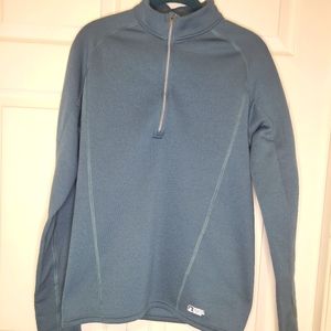 Eastern Mountain Sports 1/4 zip men's S small pull over blue/ grey